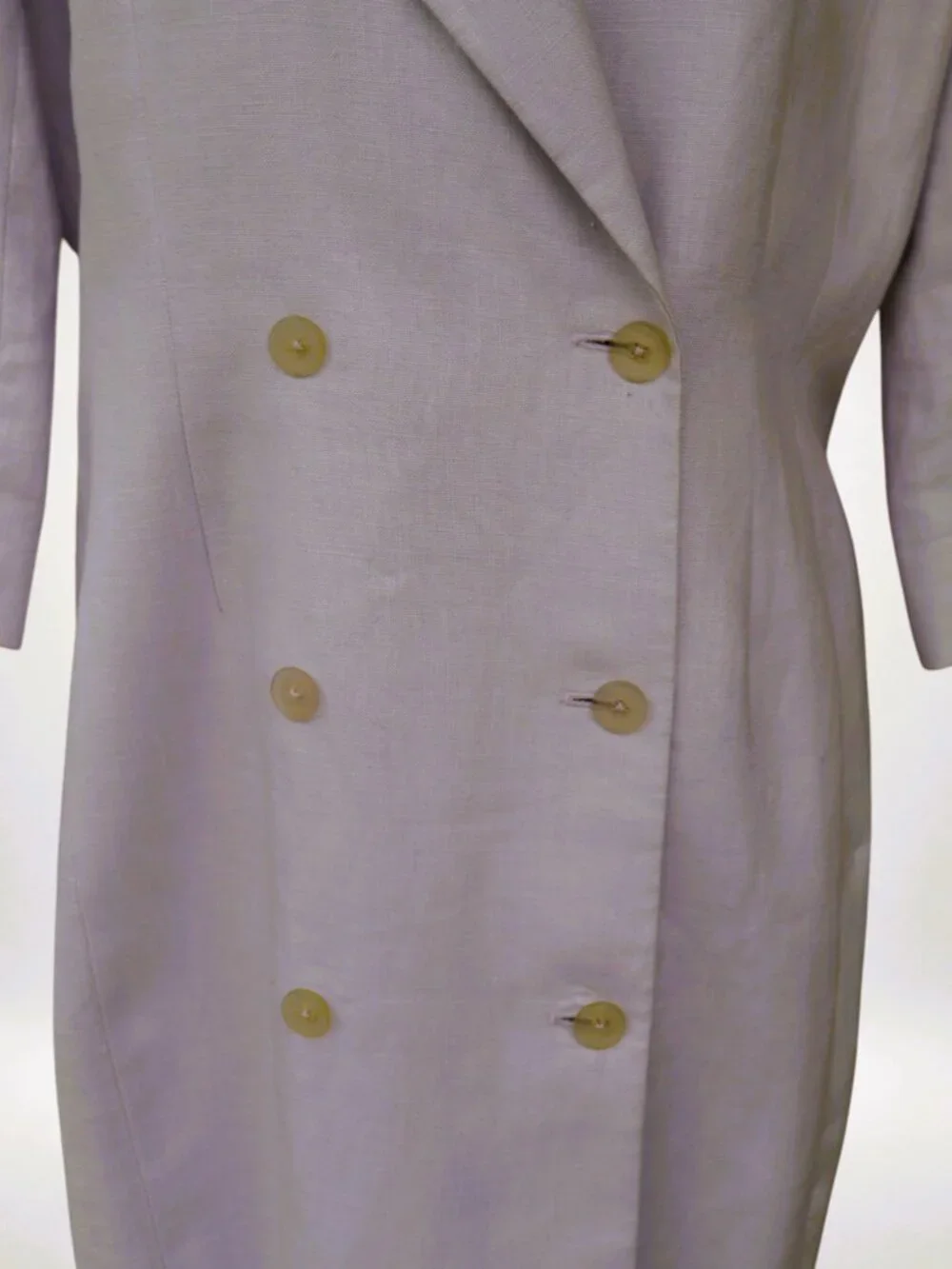 Vintage Size 12 Lavender 100% Linen Dress Linda Allard Ellen Tracy 90s